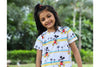 Black Lycra Blend Printed T-Shirt & Pant for Girls